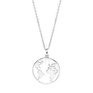 Lantisor argint cu glob pamantesc DiAmanti Z1726N-DIA (Argint 925‰ 2,7 g.)